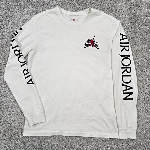 Nike Other - Nike Jordan Mens Jumpman Long Sleeve Shirt White Large‎ Basketball Streetwear
